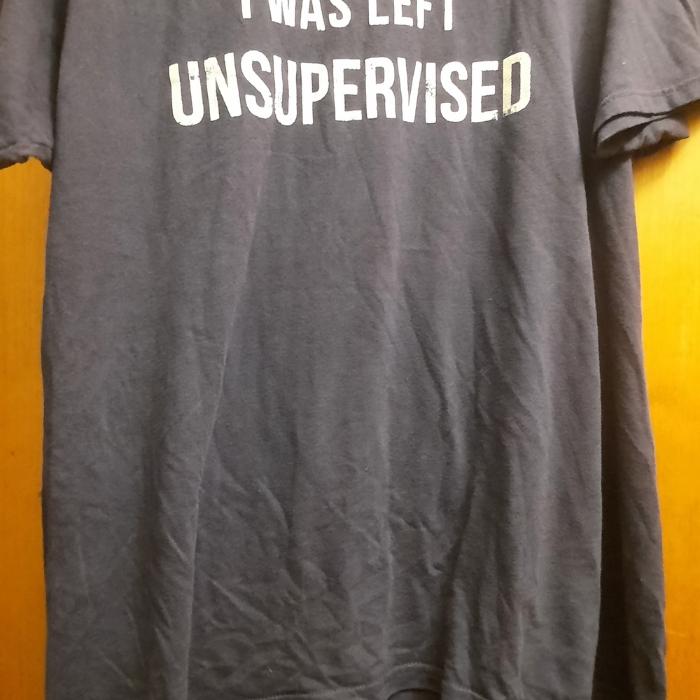 Men's Navy Blue Graphic Tee - Unsupervised Print